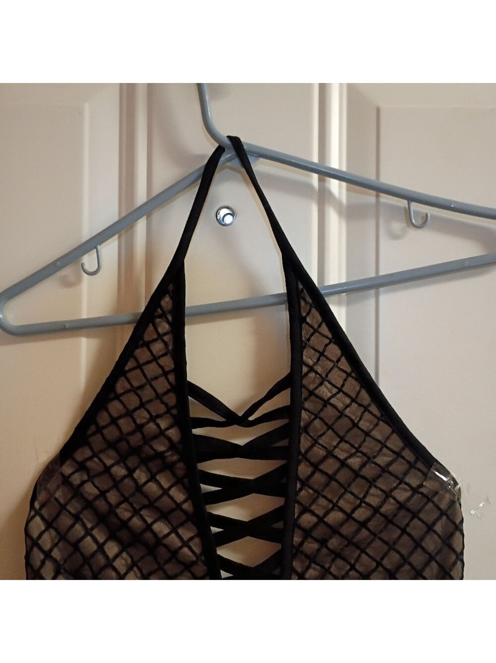 2/$10 Vintage Fashion Nova Black And Beige Bodysuit Medium - Picture 3 of 12